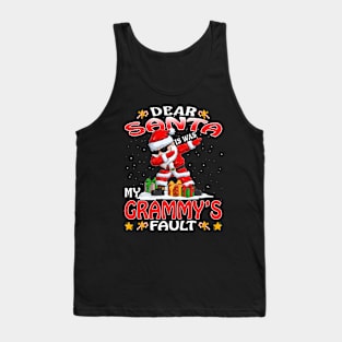 Dear Santa It Was My Grammys Fault Christmas Funny Chirtmas Gift Tank Top